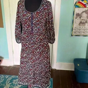 Max studio little house on the Prairie cottage core tiered floral dress NWT L